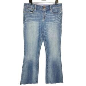 2010s Gap 1969 Perfect Boot Raw‎ Hem Blue Denim Jeans Women's Size 32 14R